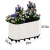 Raised Garden Bed, Self-Watering Wheel Mobile Metal Planter Box Galvanized Steel Outdoor Rolling Garden Bed for Vegetables Flowers Herbs - 2 of 4