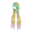 Unique Bargains Women's Wigs 39" Green Blonde Pink with Wig Cap - 3 of 4