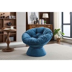 Papasan Chair w/Cushion and Frame,Oversized Comfy Chenille Upholstered Round Swivel Accent Chair for Living Room Bedroom - 1 of 4