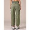 INSPIRE CHIC Women's Y2K Streetwear High Waisted Pockets Casual Long Cargo Pants - 4 of 4
