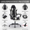 KWPZQEB Ergonomic Office Chair with Footrest, Height Adjustable Racing Style Computer Chair w/ Lumbar Support, High Back & Linkage Armrests - 4 of 4