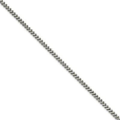 Black Bow Jewelry Men's 5.5mm Stainless Steel Franco Chain Bracelet, 8.5 Inch