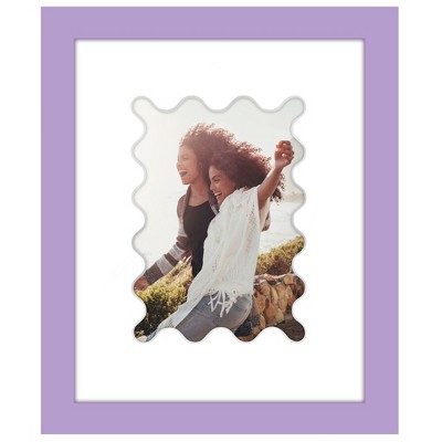 Americanflat 8" x 10" Picture Frame with Mat - Arch, Oval & Wavy Designs - Stylish Decor for Living Rooms, Dorms, Offices & More