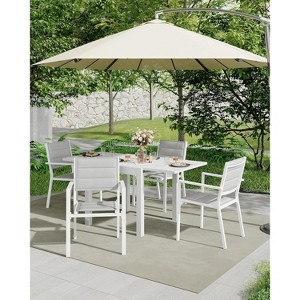 COZONY Set of 2 Aluminum Stackable Patio Dining Chairs, All-Weather Outdoor Seating with Textilene Fabric for Deck, Garden, Backyard - 1 of 4