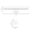 LNC Nunauplius 1-Lights 26" Luxury  and Glam Rectangle Integrated LED Crystal Wall  Lights, Gold - 3 of 4