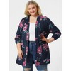 Agnes Orinda Women's Plus Size Lightweight Open Front Knit Floral Cardigans - 4 of 4
