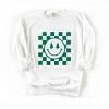 Simply Sage Market Women's Garment Dyed Graphic Sweatshirt Checkered Christmas Smiley - 2 of 4