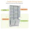 Bathroom Storage Cabinet with Doors and Drawers Tilt-Out Laundry Hamper Multiple Storage Space Freestanding Style - 4 of 4