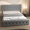 WhizMax Full Size Bed Frame with Type-C & USB Ports, Wooden Slats Support, Linen Fabric Wrap, No Box Spring Needed, Easy Assembly, Light Gray - 4 of 4