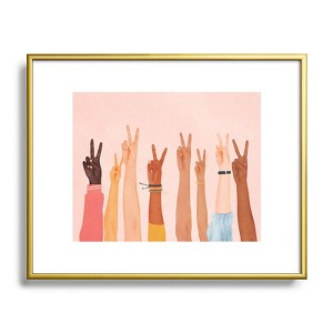 Nadja Peace Metal Framed Art Print - Deny Designs - 1 of 4