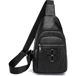 Paaaawaters Sling Bag For Women, Multi Pockets CrossBody Bags, Purses Fanny Packs, Vegan Retro Leather Braiding Sling Backpack for Travel - 1 of 4