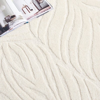 Ivory Hand-Tufted Wool 4' x 6' Area Rug