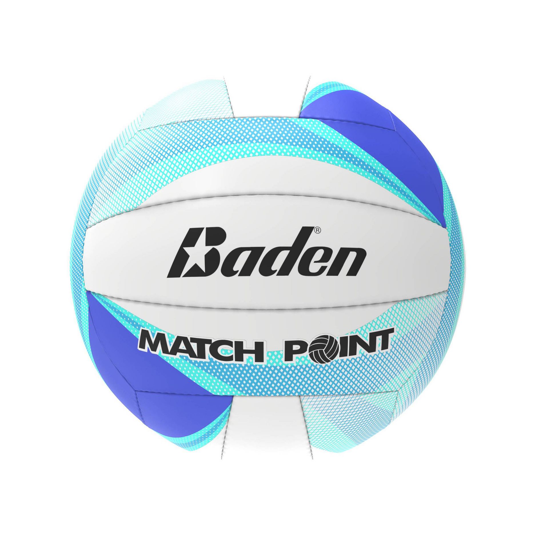 Baden Matchpoint Volleyball - Blue/Aqua: Outdoor & Youth, Rubber Bladder Sports Ball