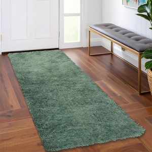 Acekool Ultra Soft Shaggy Rug, Non-Slip Plush Indoor Carpet, Tie-Dye & Solid Colors for Living Room, Bedroom – Multiple Sizes - 1 of 4