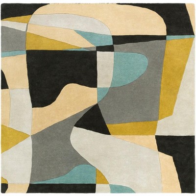 Mark & Day Orleans 8'x8' Square Tufted Indoor Area Rugs Medium Gray: Modern Wool, Stain-Resistant, Pet Friendly, Handmade