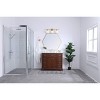 Elegant Lighting Collier 3 light Brass and Frosted white glass Wall sconce - 2 of 4