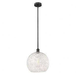 Innovations Lighting White Mouchette 1 - Light Pendant in  Matte Black - 1 of 1