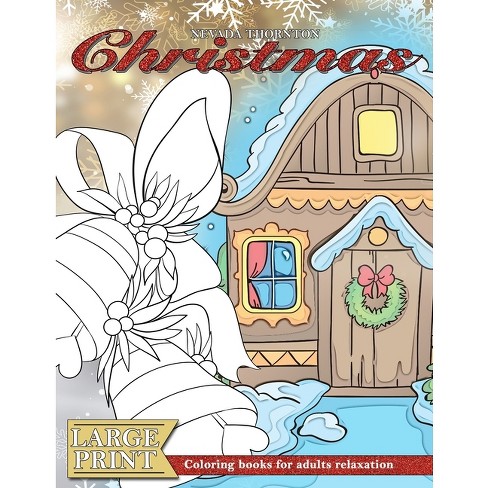 Large Print Christmas - Easy Adult Coloring Book For Seniors or Visually  Impaired (Digital Book)