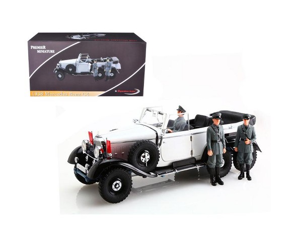1938 Mercedes G4 White With 3 Figurines 1/18 Diecast Model Car by Signature Models