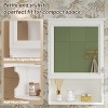 Wall Mounted Bathroom Storage Cabinet with Mirror & Adjustable Shelf - ModernLuxe - 4 of 4