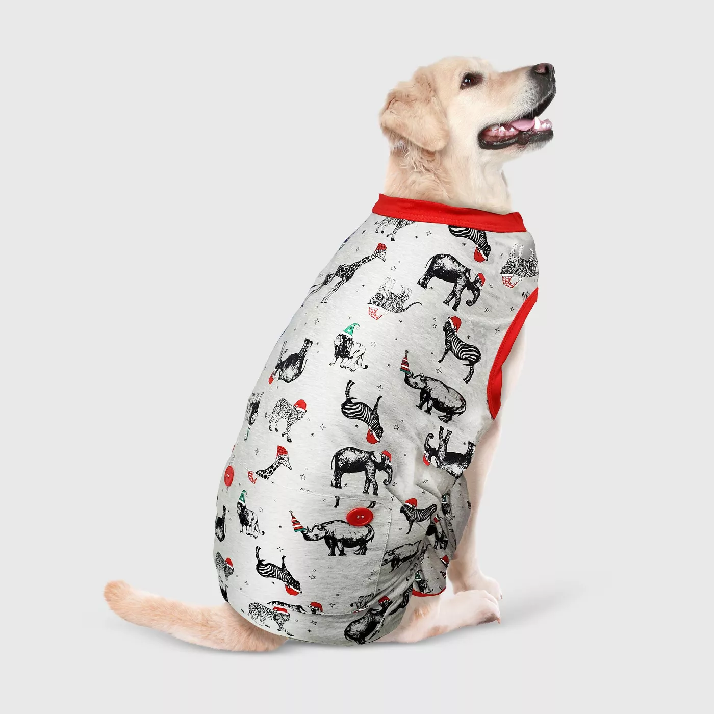 Holiday Safari Animal Dog and Cat Matching Family Pajamas - Gray - Wondershop™