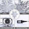 Aoibox Christmas Tree Topper 1 Piece 9.25 Inch LED Snowflake Projector Light Silver 3D Design for Indoor Outdoor Holiday Tree Decor - 4 of 4