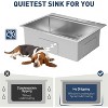 Single Bowl Kitchen Sink, 16 Gauge Stainless Steel Workstation with Accessories, Silver Undermount for Bar & Kitchen - 2 of 4