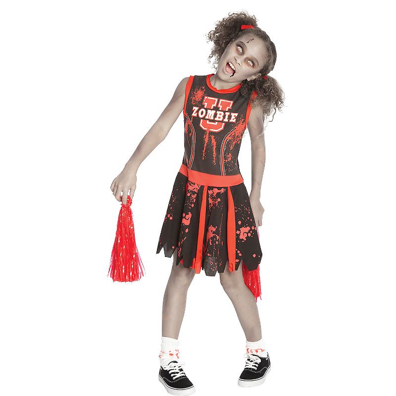 Seasonal Visions Girls' Undead Cheerleader Costume, 1 of 2