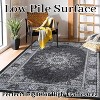 Acekool 5x7 Washable Area Rug, Vintage Distressed Non-Slip Low Pile Carpet, Foldable, Stain Resistant for Living Room, Bedroom, Black - 4 of 4