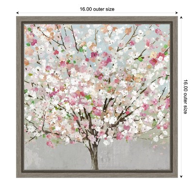 Spring Love Pink and White Floral Canvas Print