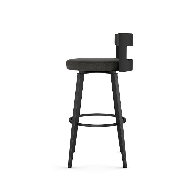 Amisco Paramont Upholstered Counter Height Barstool Gray/Black, 3 of 7