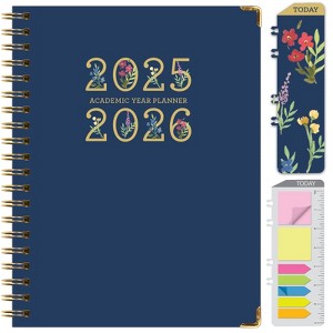 Global Printed Products Hardcover AY 2025-2026 Fashion Planner - 8.5"x11" (Navy Gold Numbers) - 1 of 4