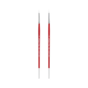 Creative Mark Polar Flo Professional Watercolor Brushes - Round Packs of 2  - Short Handle, Nickel-Plated Seamless Brass Ferrule - Art Paint Brushes - 1 of 4