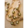 Glass Christmas Ball Garland with Jute Tassels – Mixed Gold Holiday Accent Kalalou - 3 of 3