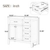 NicBex 35.9" Bathroom Storage Cabinet with Sink, Bathroom Vanity, 3 Drawers and 1 Spacious Cabinet for Bathroom, Blue - image 2 of 4