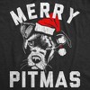 Womens Merry Pitmas T Shirt Funny Christmas Dog Pitbull Lover Pitty Holiday Graphic Novelty Tee - Crazy Dog Women's T Shirt - 2 of 4