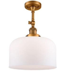Bell - 1 Light Semi-Flush Mount In Industrial Style-16 Inches Tall and 12 Inches Wide - 1 of 1