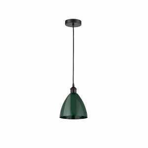 Plymouth Dome - 1 Light Cord Hung Mini Pendant In Industrial Style-11.25 Inches Tall and 7.5 Inches Wide - 1 of 1