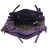 AmeriLeather Musette Handbag – Top Grain Cowhide Leather, Spacious Zip Compartment, 19.5" Tote with Tassel Handles - 2 of 4