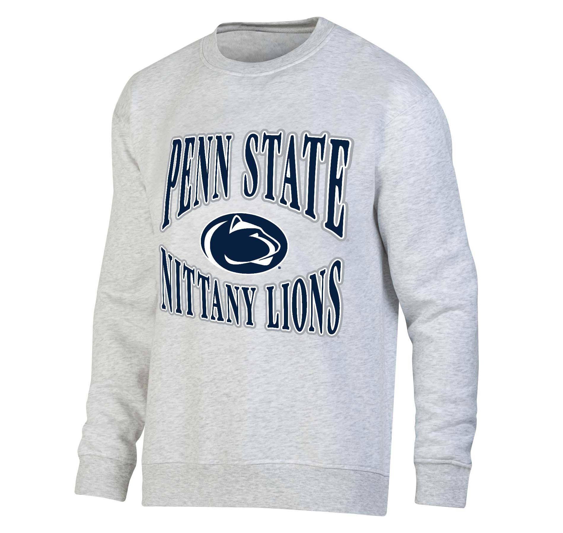 NCAA Penn State Nittany Lions Men's Crew Neck Fleece Ash Sweatshirt