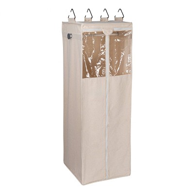 Household Essentials Cedarline Hanging Wardrobe Natural: Cotton Garment Organizer, 54" Height, 22 lb Capacity, Brown