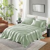 6 Pcs Solid Wrinkle-Free Satin Sheet Set, Silky Soft Touch Frezz-Reduce Luxury Sheets, OEKO-TEX Certified Premium Bedding Set - 2 of 4