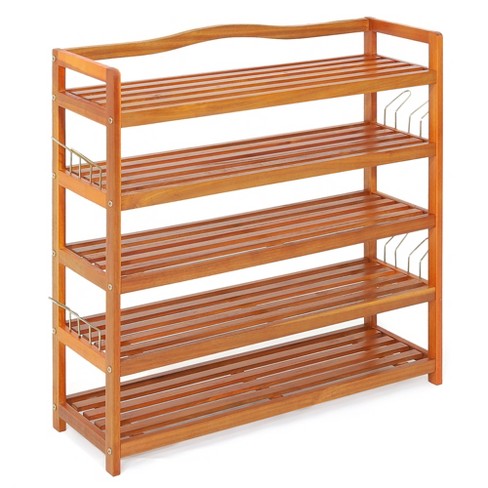 Shoe Rack 5-tier Shoe Storage Organizer W/4 Metal Mesh Shelves For 16-20  Pairs : Target