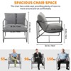 Sling Accent Chairs, Modern Accent Chair with Metal Frame, Cozy Reading Chair, Comfy Armchair with Shredded Foam Cushioning for Bedrooms - 2 of 4