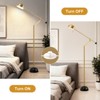 GTCLIGHTING Gold LED Floor Lamps for Living Room,Arc Floor Lamps with Adjustable Metal Shade&Marble Base,61" Mid Century Floor Lamp for Bedroom Office - 3 of 4