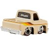 1987 Chevrolet C10 Pickup Truck Beige with Stripes "Customs" Series 3 Die Cast Model Car by CarTuned - 4 of 4