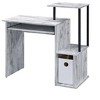 Vynxaria Writing Desks Antique White Black Computer Desk Vintage Farmhouse for Home Offices Compact and Portable - 3 of 4