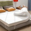 PDTEND 3-Inch Bamboo Fiber & Memory Foam Mattress Topper with Cooling Ice Silk Cover, Gel-Infused, Anti-Slip - 2 of 4