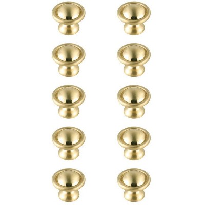 Elegant Lighting Kadea 1.2Inch Diameter Brushed Gold Mushroom Knob Multipack (Set of 10)