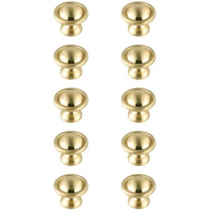 Elegant Lighting Kadea 1.2Inch Diameter Brushed Gold Mushroom Knob Multipack (Set of 10) - 1 of 4